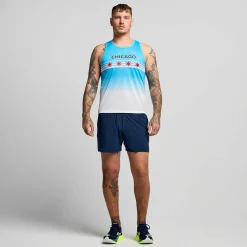Saucony Chicago Stopwatch Graphic Singlet< Tops